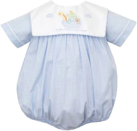 Noah's Ark Blue Checked Bubble