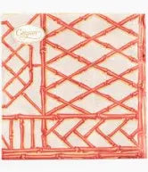 Coral And Trellis Coral Napkin Cocktail