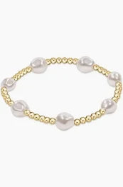 Admire Gold 3Mm Bead Bracelet Extended Pearl