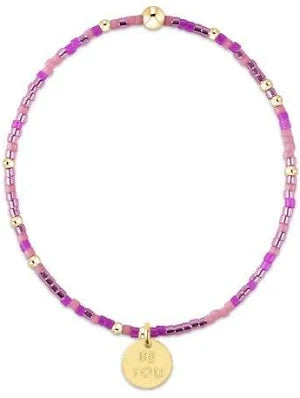 egirl Hope Unwritten Bracelet - Back To The Fuchsia - be you. Small Gold Disc