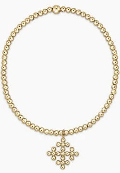 Extends Gold 2.5 Beaded Cross Bracelet