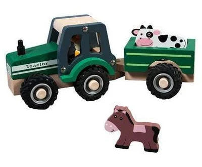 Wooden Green Tractor