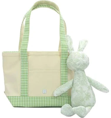 Mini Tote - Coated Canvas with Gingham Leaf Trim