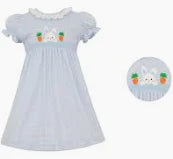 Blue Stripe Bunny Face Dress