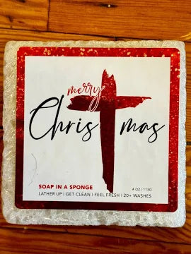 Merry Christmas Soap in a Sponge