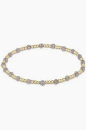 Sincerity 3mm Bead Gemstone Bracelet - Labradorite