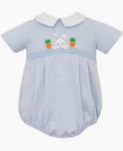 Blue Stripe Bunny Face Bubble