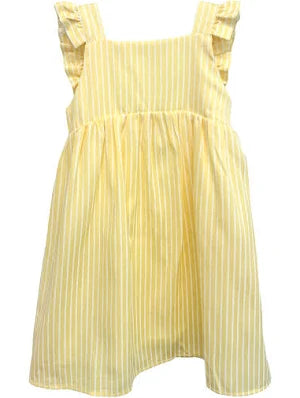 Yellow Striped Sleeveless Dress