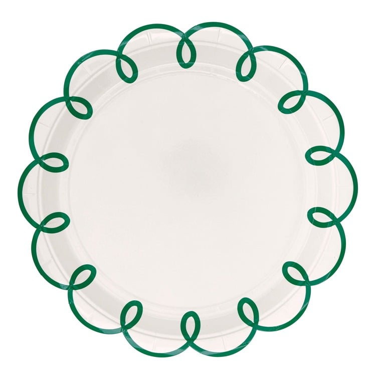RoundScallopedPlate-Green