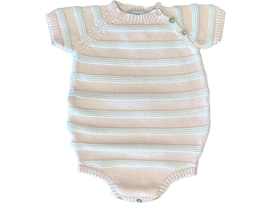 Pink Stripe Knit Bubble
