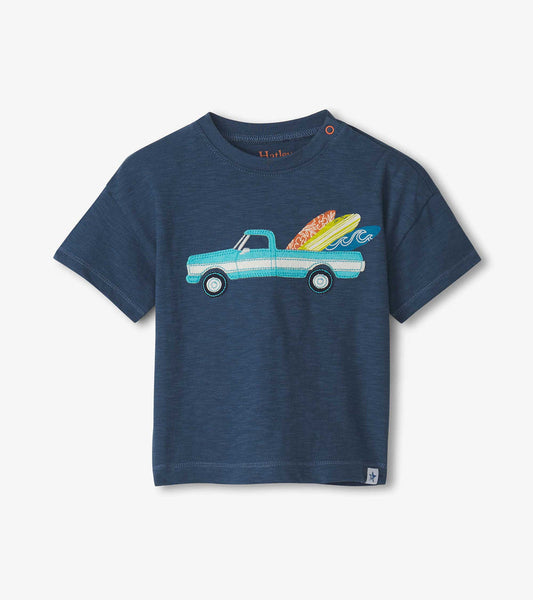 Navy Surfboard Truck Tee