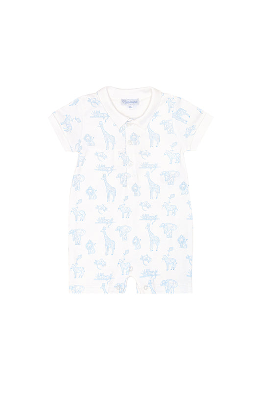 Blue Safari Romper