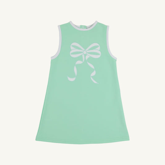 Sleeveless Elizas Applique Dress - Grace Bay Green