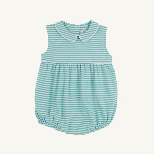 Sleeveless Bradford Bubble - Teal Stripe