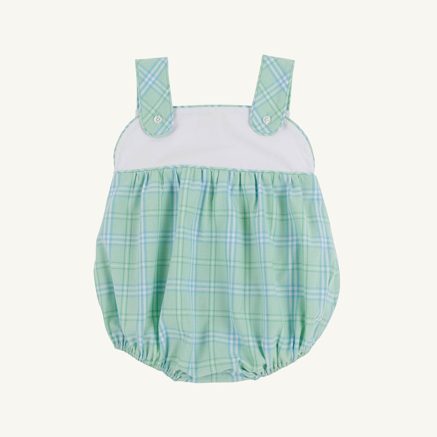 Bingham Bubble - Worth Ave White/Pelham Bay Plaid Green