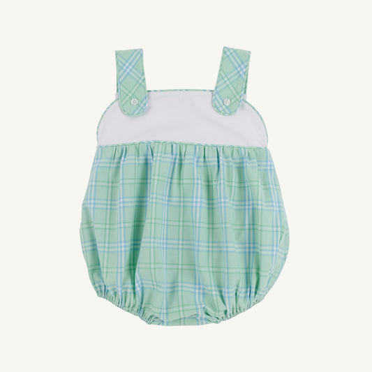 Bingham Bubble - Worth Ave White/Pelham Bay Plaid Green