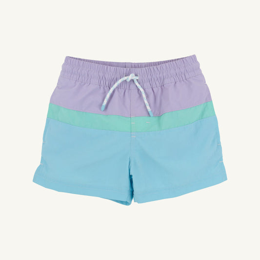 Country Club Colorblock Trunk - Lauderdale Lavender Turks Teal and Belhaven Blue