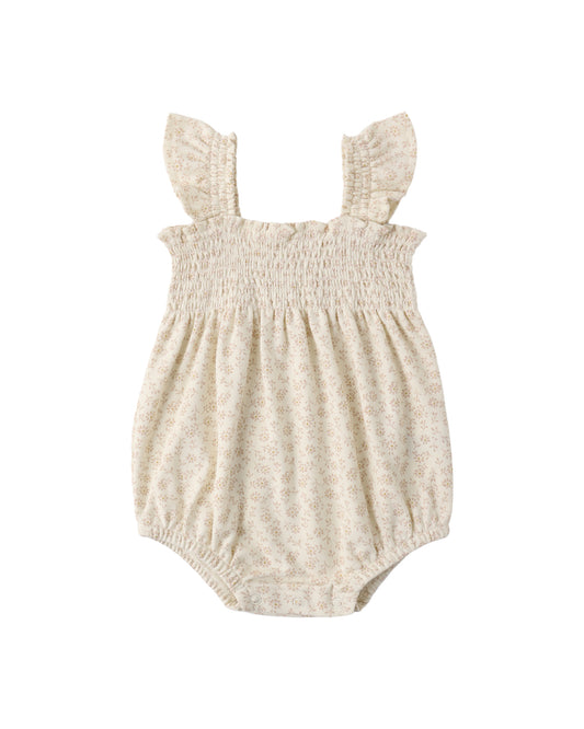 Smocked Ruffle Sleeve Romper - Ditzy