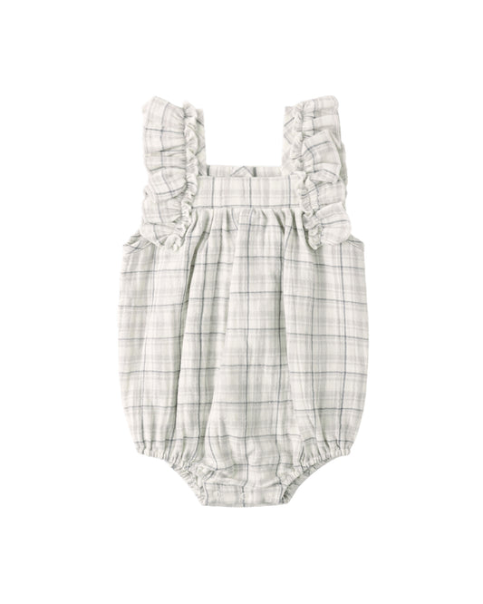 Maya Romper - Blue Plaid