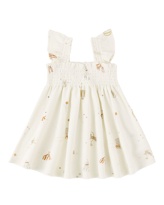 Smocked Jersey Dress - Carnival