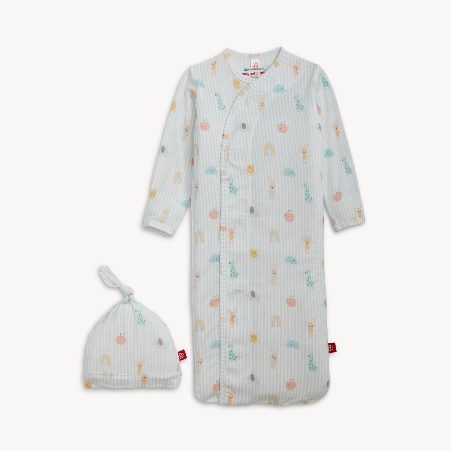Lullaby Sky Bl Modal Magnetic Gown + Hat Set