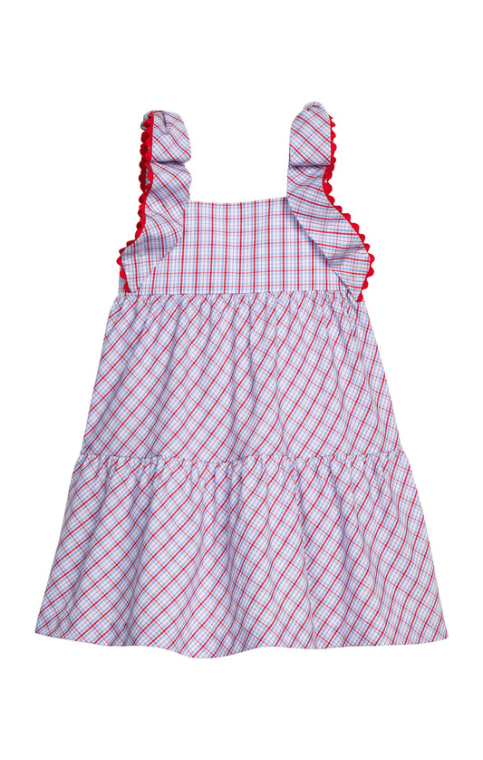 Katherine Dress - Patriotic Plaid