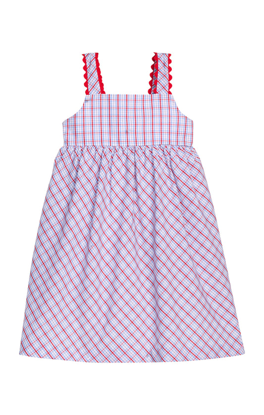 Evie Dress - Patriotic Plaid
