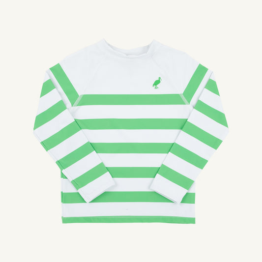 Walker's Wave Swim Shirt - Green Stripe
