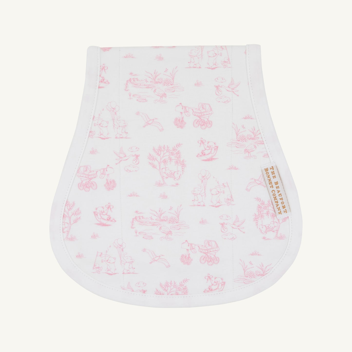 Burp Cloth - Sir Propers Sweet Arrival (Hamptons Hot Pink)