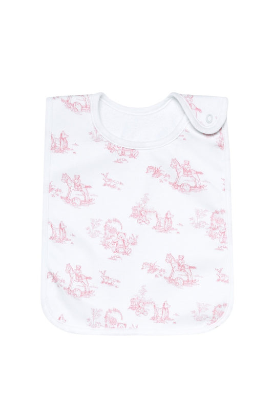 Pink Toile Baby Feeding Bib