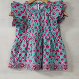 Jasmine Mini Dress Juniper Sunset Print