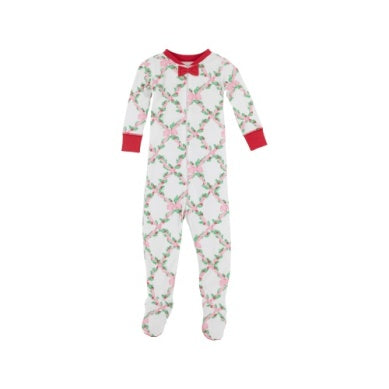 Noelle`s Night Night Footed - Holiday Richmond Red