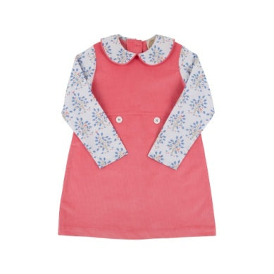 Lindy`s Lunch Dress- Coral Broadcloth