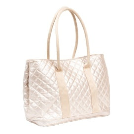 Miss Manors Tote Champagne Quilted