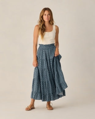 Women's Ruffle Tiered Maxi Skirt