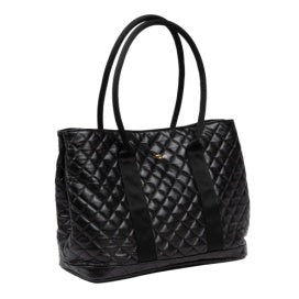 Miss Manors Tote Black Quilted
