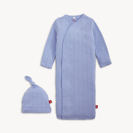 Wisteria Pointelle Gown + Hat Set