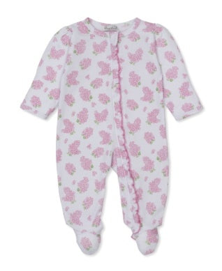 Lilac Love Zip Footie Pink