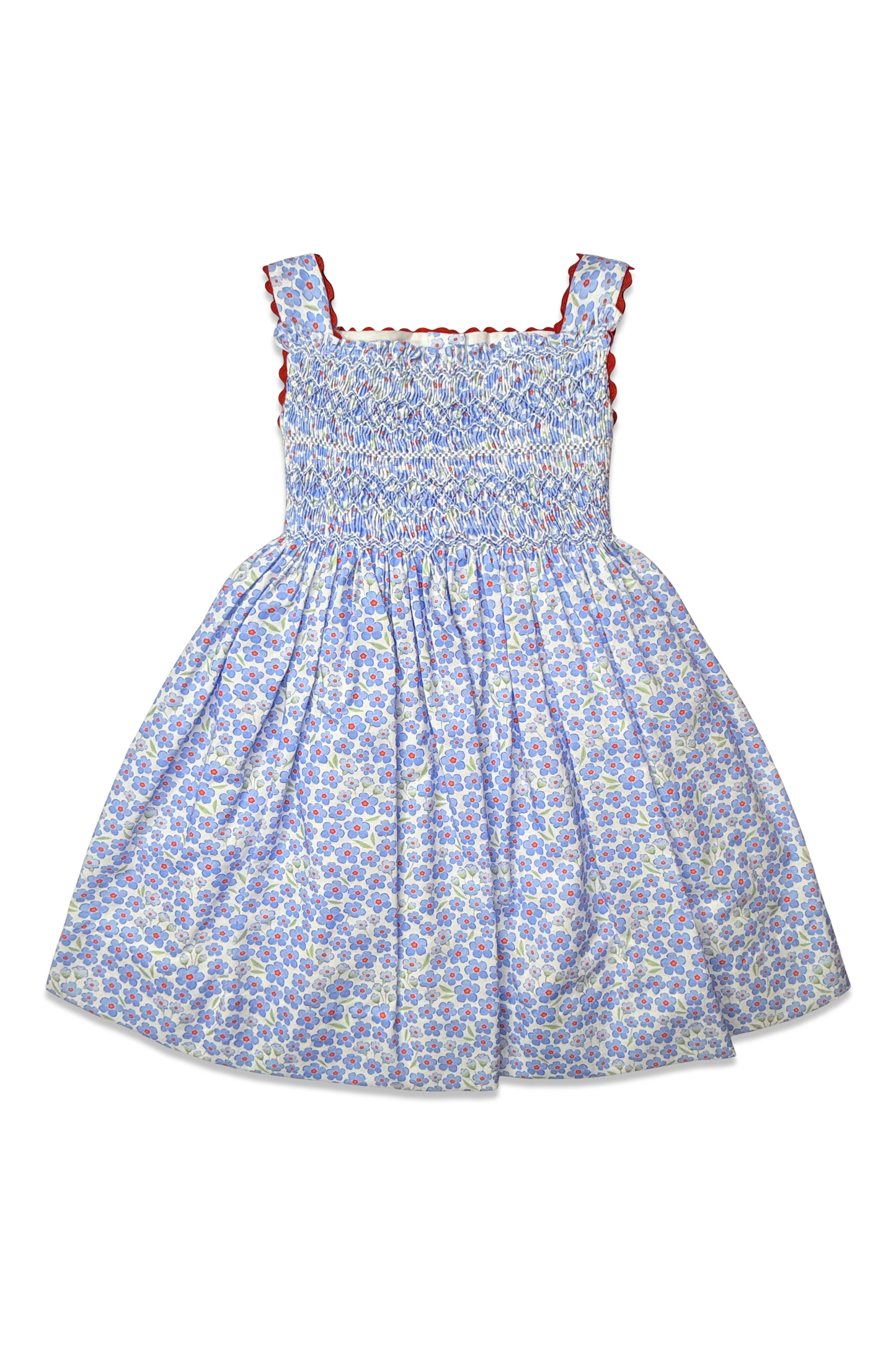 Izzie Dress-Red White & Bloom Floral