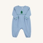 Long Sleeve Bradford Romper - Blue/Green Christmas