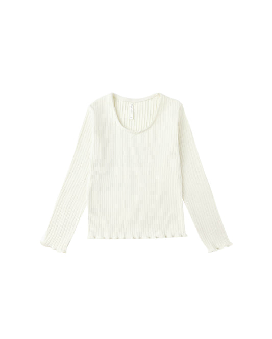 Ribbed Long Sleeve - Ivory