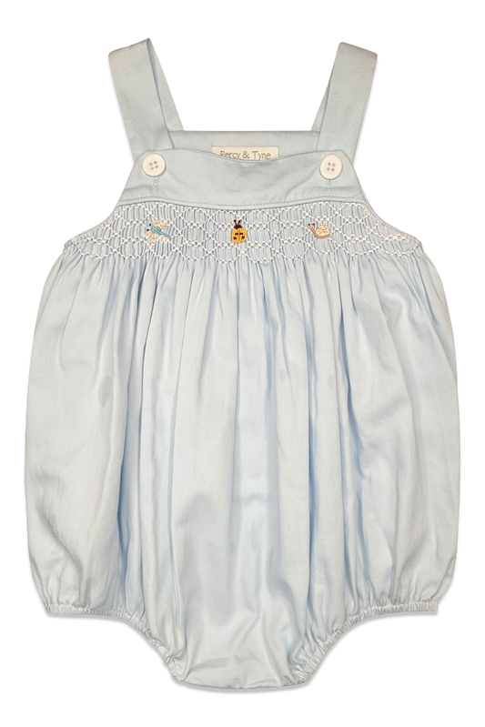 Boys Blue Bubble Smock Bugs