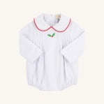 L/S Boone Bubble - White w/Holly