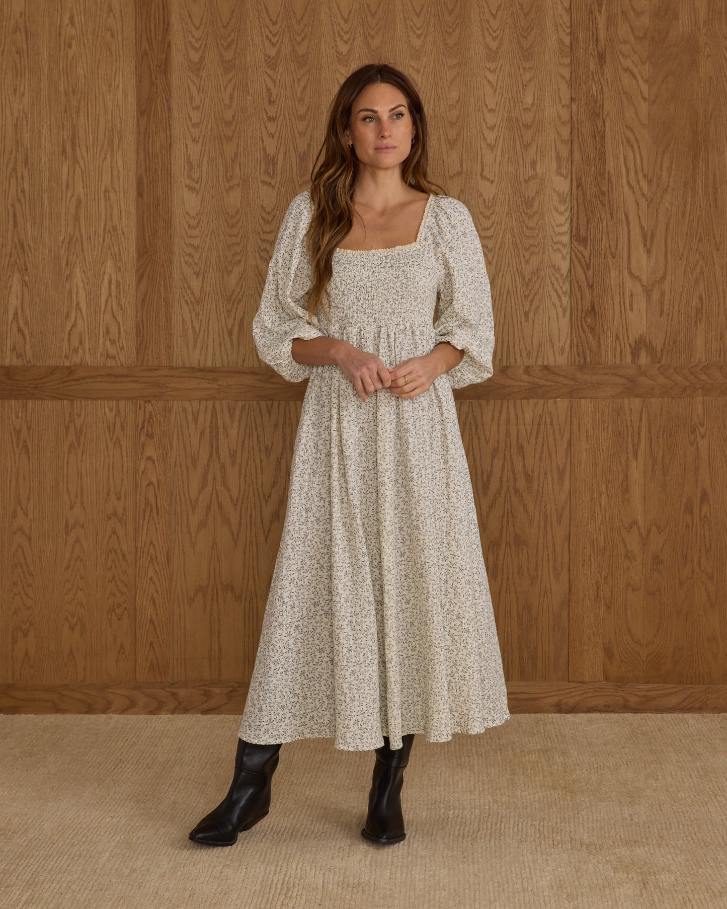 Ladies Della Dress - Blue Vines