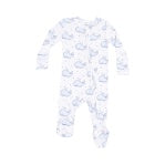 Bubbly Blue Whale 2 Way Zipper Footie