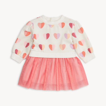 Heart Brushed Fleece Sweatdress