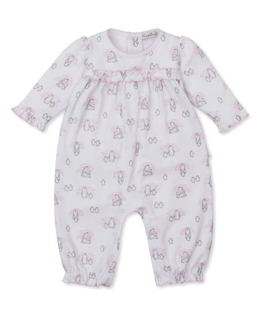 Snow Happy Penguins Playsuit - Light Pink