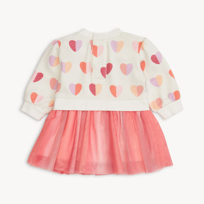 Heart Brushed Fleece Sweatdress