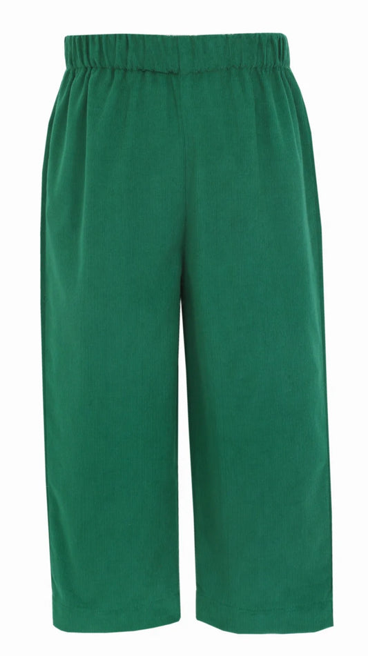 Boys Hunter Green Corduroy Pants