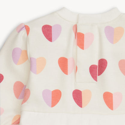Heart Brushed Fleece Sweatdress